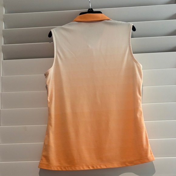Puma Women's  Sleeveless Gradient Orange Golf Polo Sz: M; EUC - Picture 5 of 11